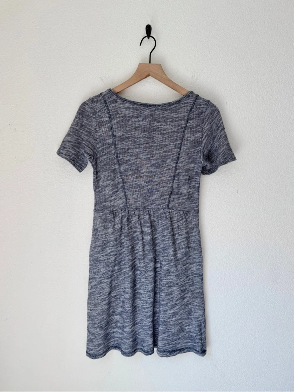 Saturday Sunday -Vintage Anthro - Space-dyed Navy Scoop Neck Dress - XS -GUC
